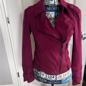 Faux Suede Motorcycle Crop Jacket